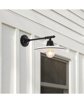 Bonner 12" 1-Light Farmhouse Industrial Indoor, Outdoor Iron LED Victorian Arm Outdoor Sconce