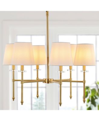 Cillian 27" 6-Light Mid-Century Modern Iron LED Chandelier