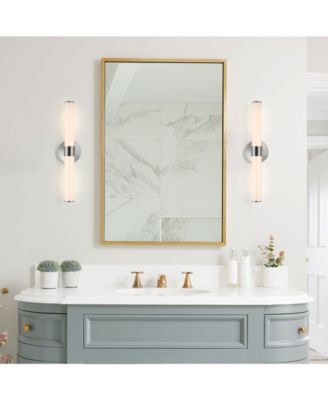 Brooks 20.13" 1-Light Industrial Mid-Century Iron Integrated LED Vanity Light