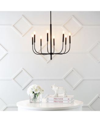 Amoros 27.25" 8-Light Modern Mid-Century Iron LED Chandelier