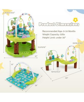 Toddler 3-in-1 Activity Center Bouncing Saucer w/ 3-position