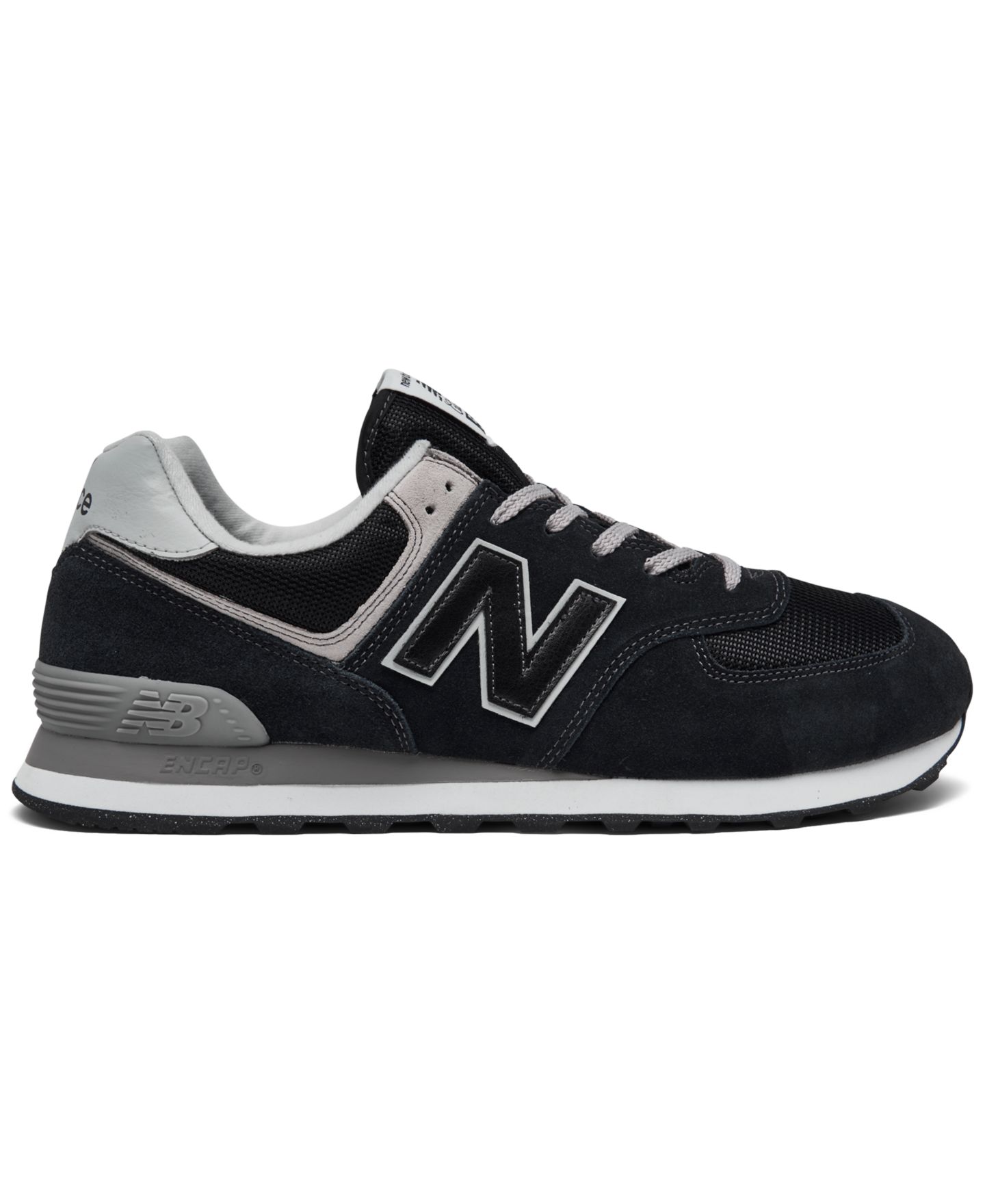 Мужские кроссовки New Balance 574 Casual, цвет: Чёрный / Белый — фото 2