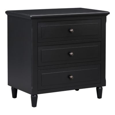 Streamdale 3-Drawer Nightstand Storage Wood Cabinet