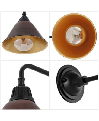 Croydon 9.63" 1-Light Farmhouse Industrial Indoor, Outdoor Iron LED Gooseneck Arm Outdoor Sconce