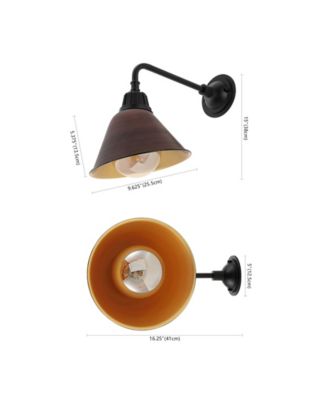 Croydon 9.63" 1-Light Farmhouse Industrial Indoor, Outdoor Iron LED Gooseneck Arm Outdoor Sconce