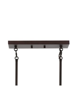 Abbott 34" 4-Light Farmhouse Industrial Iron, Glass Linear LED Pendant