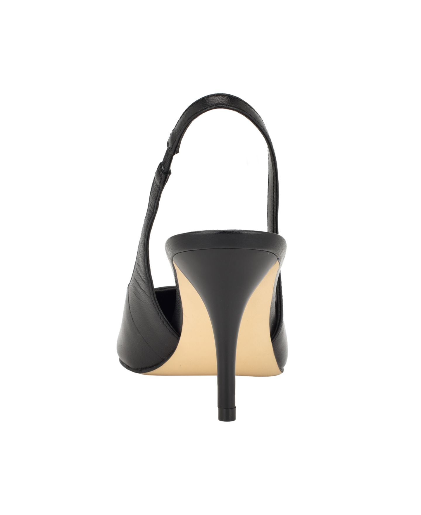 Женские туфли Calvin Klein Cinola Pointy Toe Slingback, цвет: Чёрный кожаный — фото 3