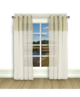 Geneva Pleated 2-Tone Grommet Curtain Panel 52"W x 96"L