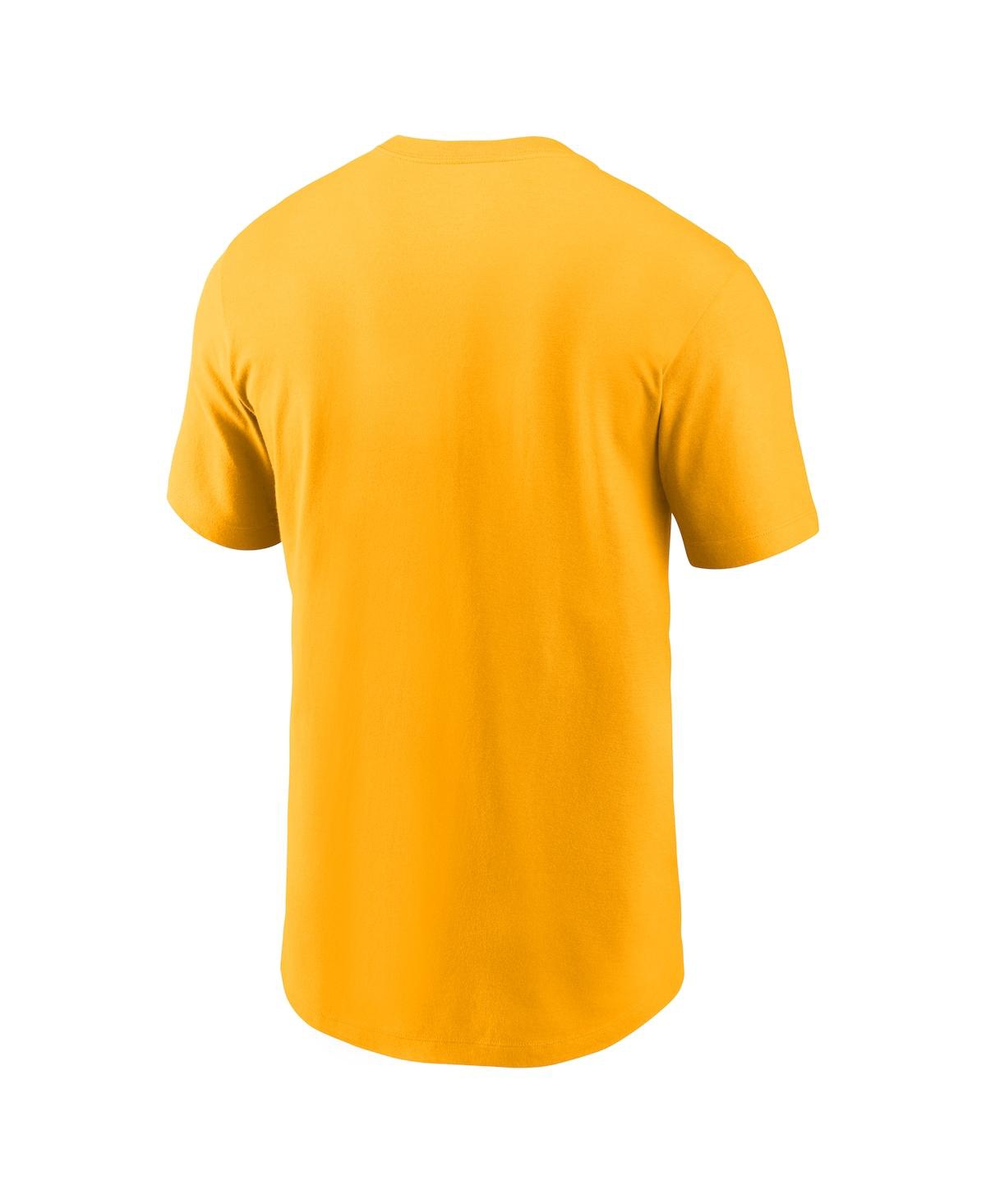 Shop Nike Men's  Gold Green Bay Packers Muscle T-shirt
