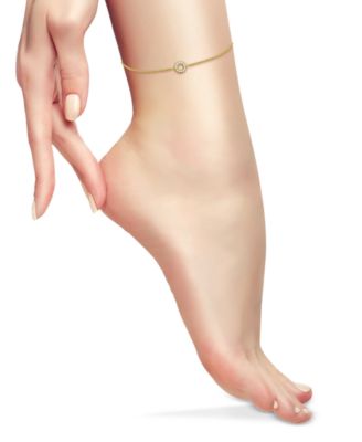 Cubic Zirconia Circle Ankle Bracelet, Created for Macy's
