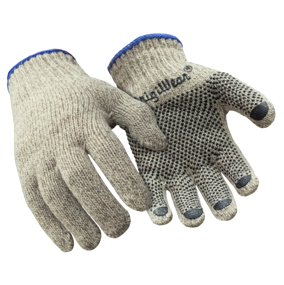 Men's Warm Dual Layer Heavyweight Double Sided Dot Grip Gloves - Natural