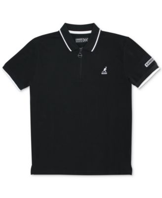 Kangol Men s Pique Short Sleeve Zip Placket Polo Shirt Macy s