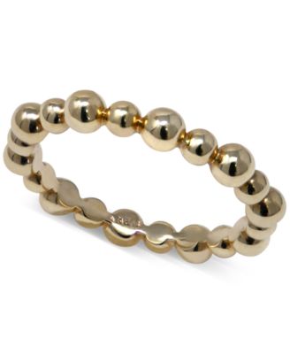 Anzie - Polished Ball Beaded Band in 14k Gold