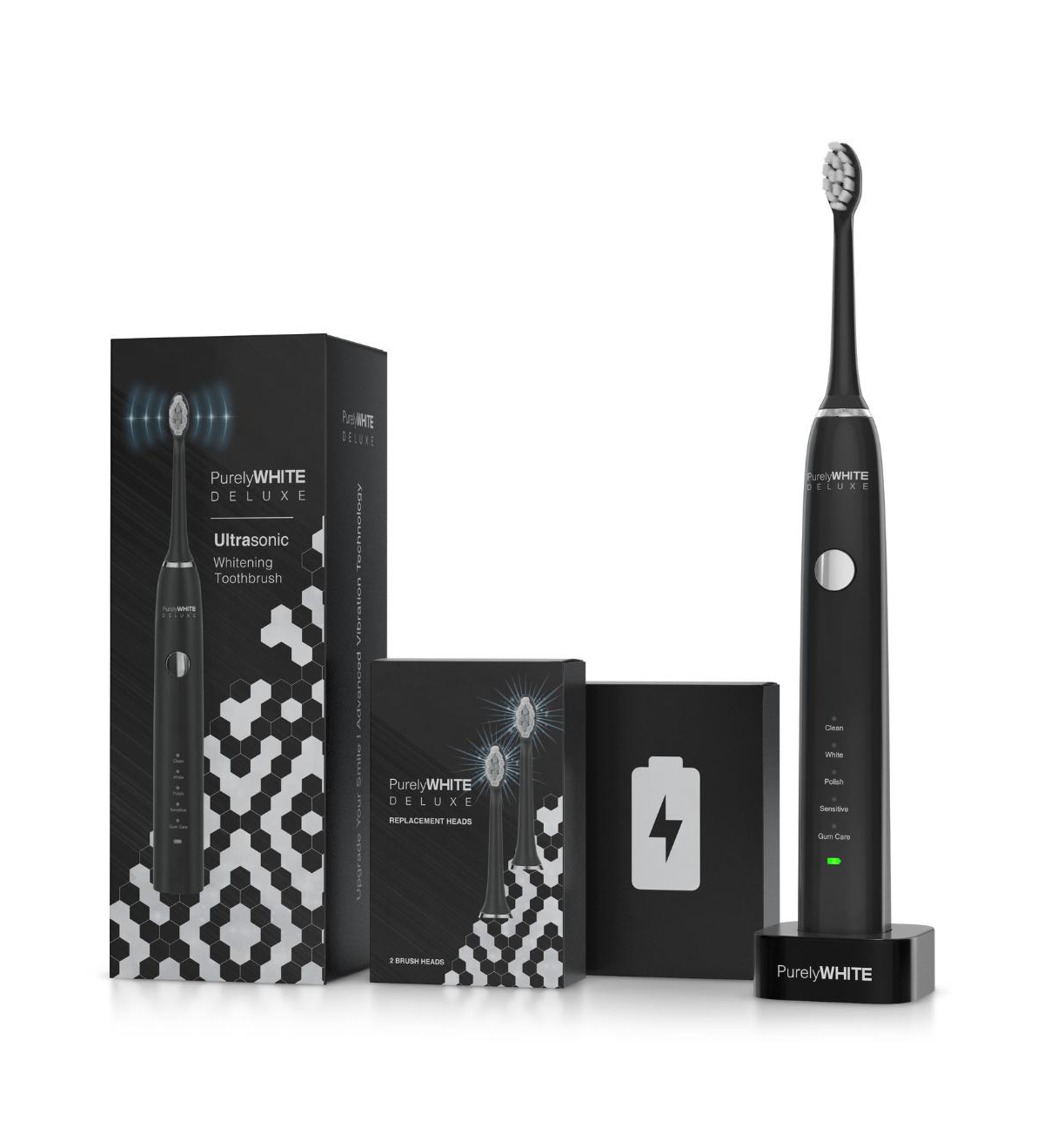 Purelywhite Deluxe Purely White Deluxe Ultra Series Electric Toothbrush In Black
