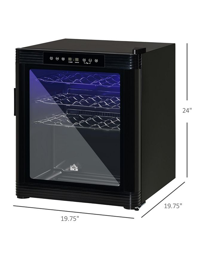18 Bottle Wine Cooler, Mini Beverage Fridge, Freestanding Wine