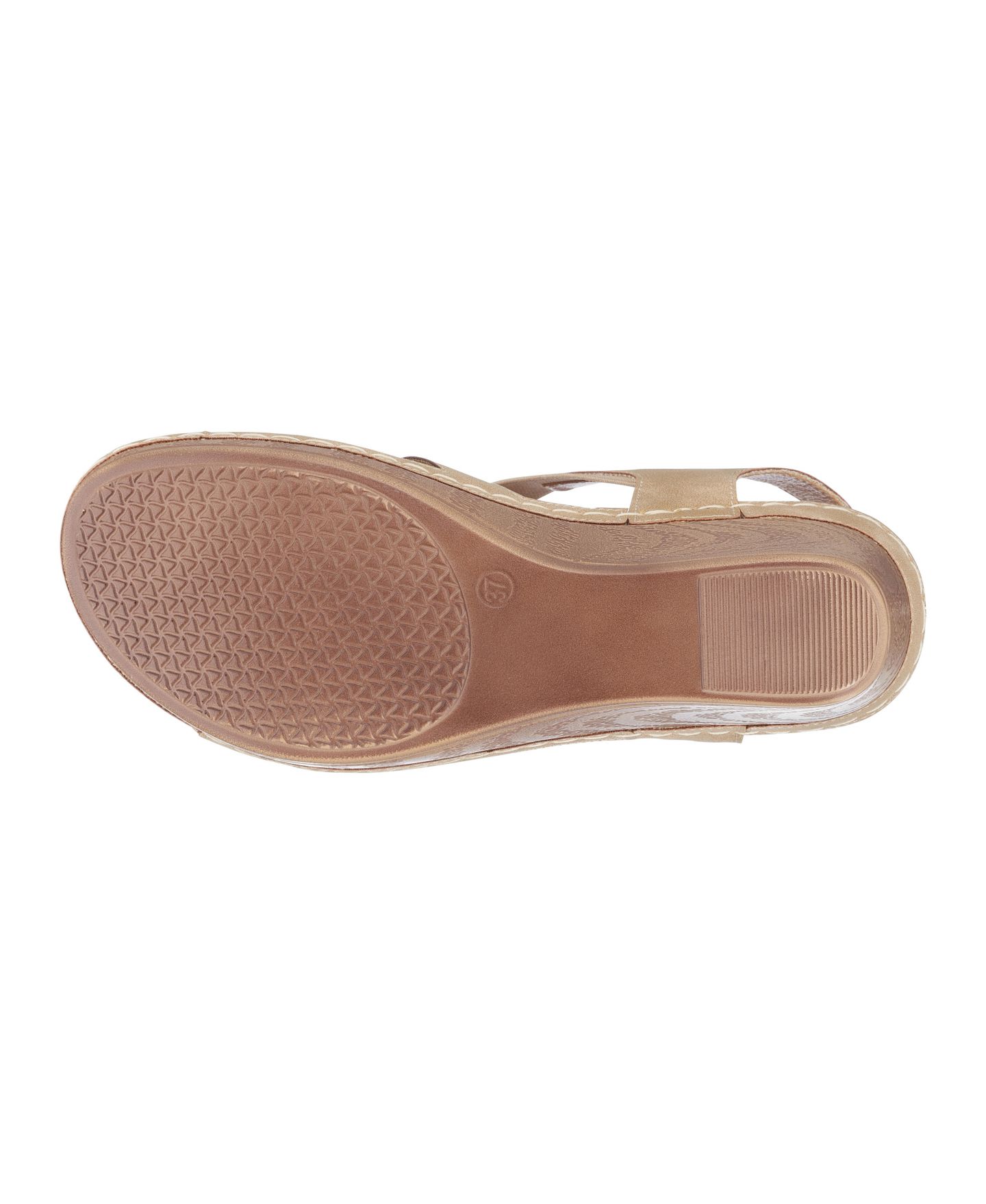 Женские босоножки на танкетке GC Shoes Beck с цветочным декором, цвет: Натуральный — фото 5