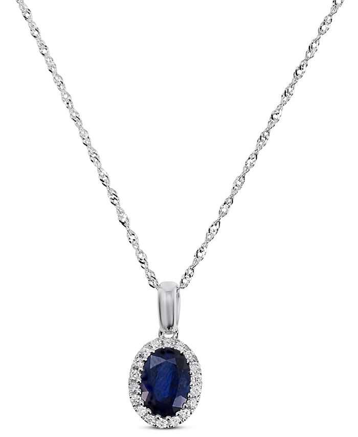 Macy's outlet sapphire necklace