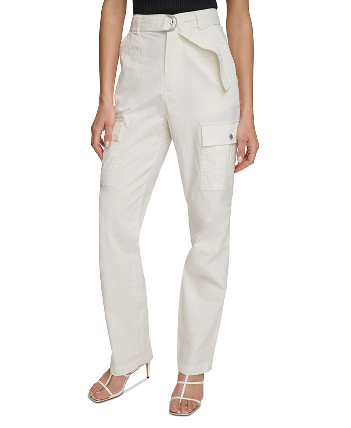 DKNY Jeans Women's Belted Cargo Pants - Macy's