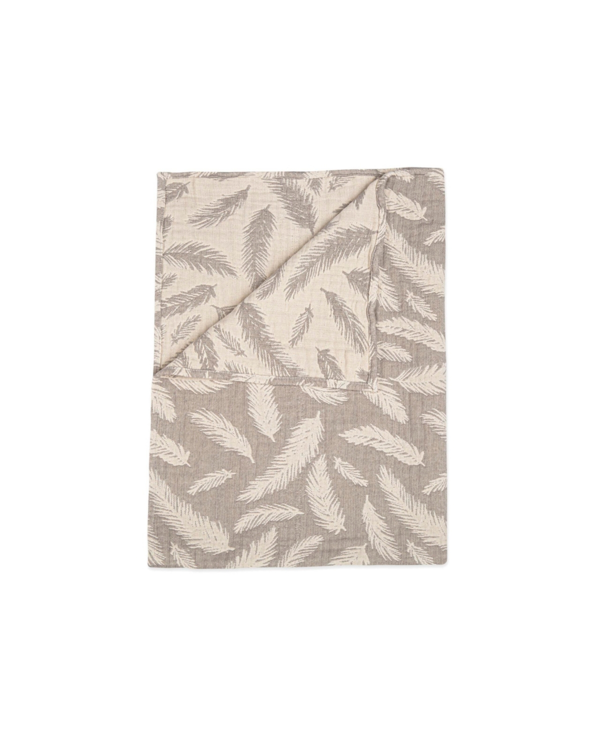 Crane Baby Baby Boys Jacquard Blanket Gray Feather In Neutral