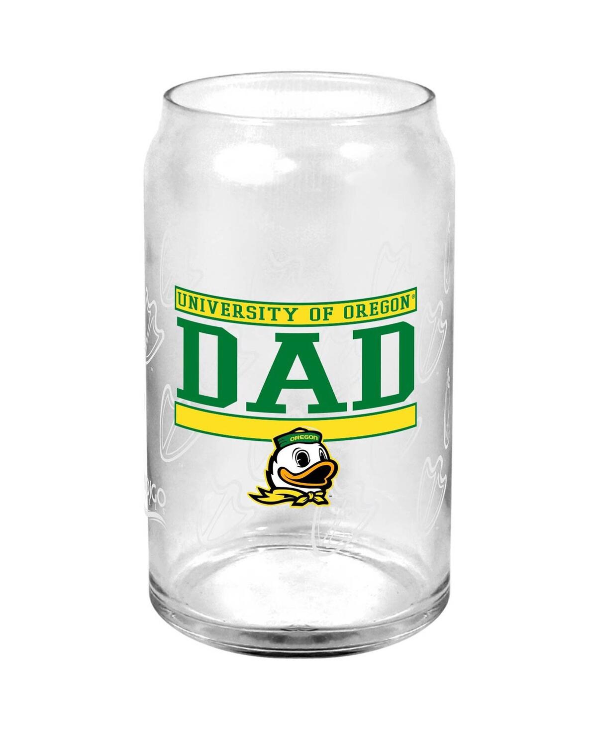 Indigo Falls Oregon Ducks 16 oz Dad Can Glass In Clear