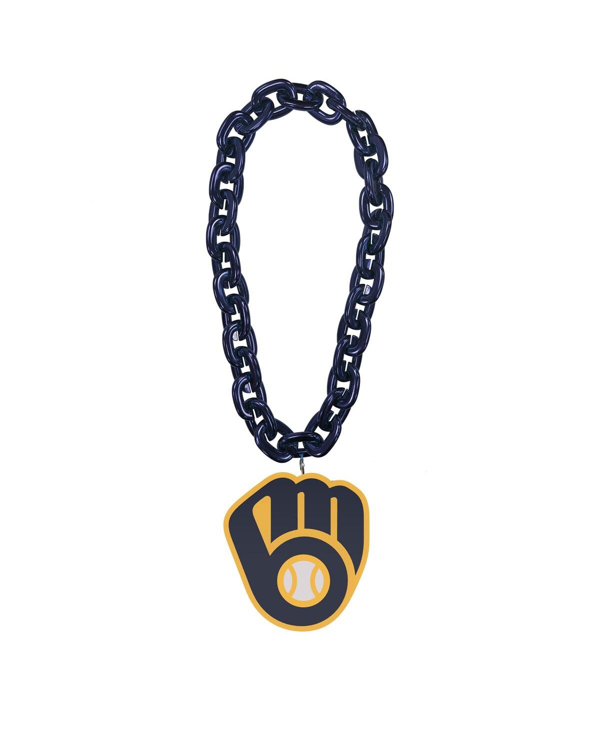 Men's and Women's Navy Milwaukee Brewers Team Logo Fan Chain - Navy