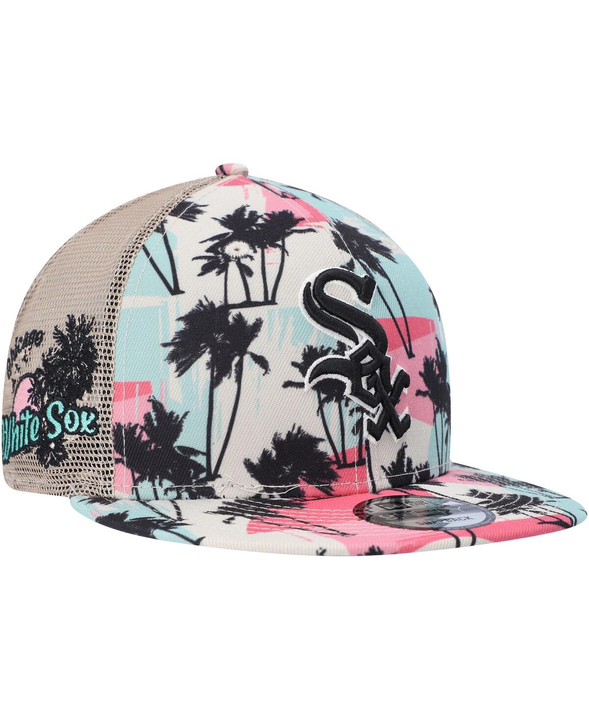 New Era Men's  Natural Chicago White Sox Retro Beachin' Trucker 9fifty Snapback Hat In Natural