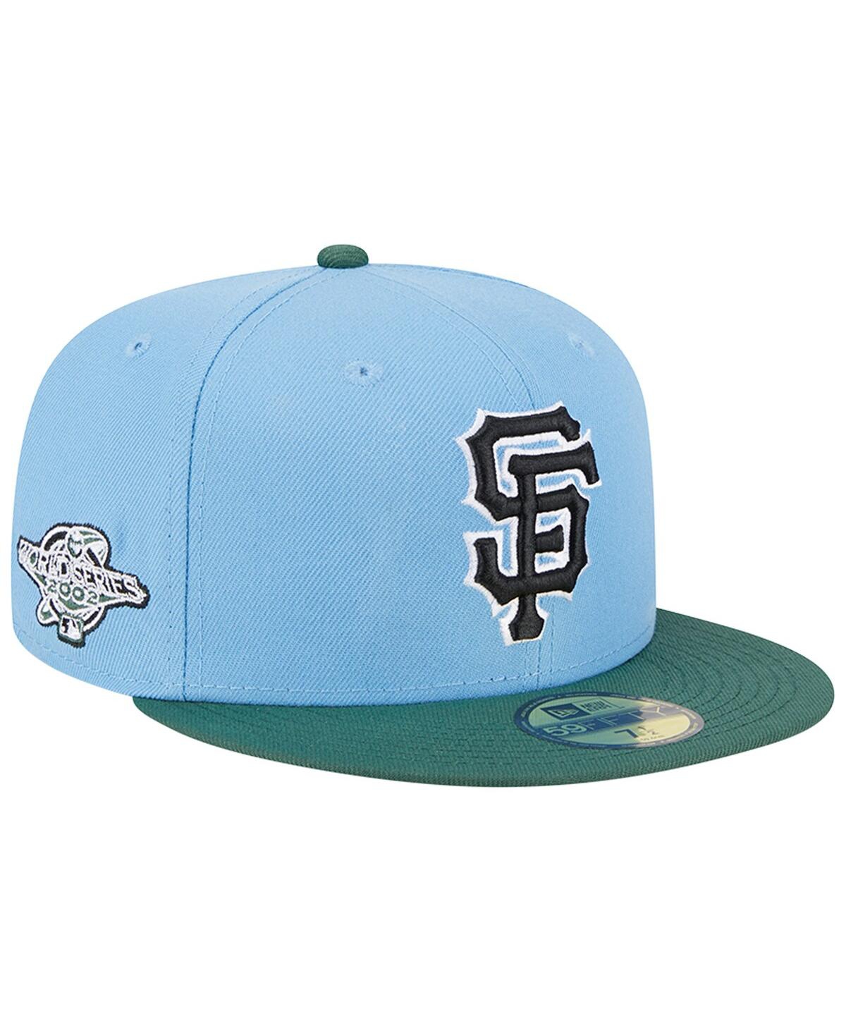 Shop New Era Men's  Sky Blue, Cilantro San Francisco Giants 2002 World Series 59fifty Fitted Hat In Sky Blue,cilantro