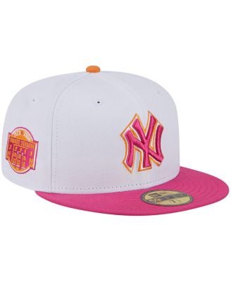 New Era Men's White, Pink New York Yankees Old Yankee