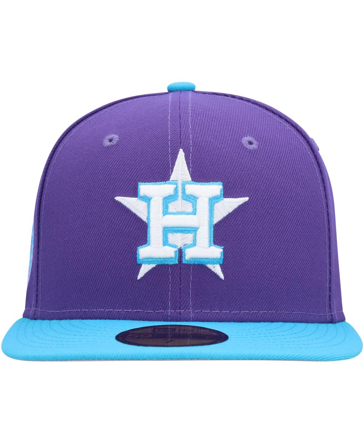 Shop New Era Men's  Purple Houston Astros Vice 59fifty Fitted Hat