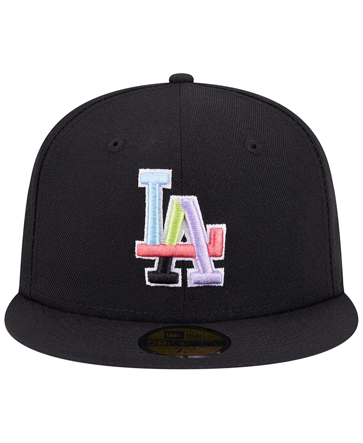 Men's New EraLos Angeles Dodgers Multi-Color Pack 59FIFTY Fitted Hat - Black