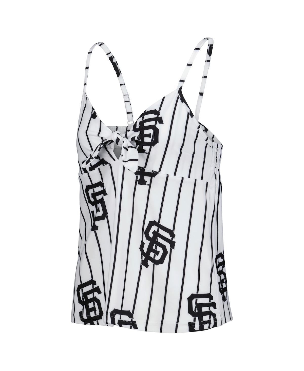Concepts Sport Women's  White San Francisco Giants Reel Allover Print Tank Top And Shorts Sleep Set In White