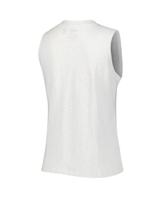 Women's White Chicago Cubs Reel Pinstripe Tank Top and Shorts Sleep Set