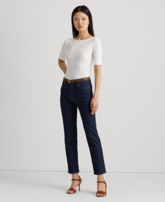 Petite Stretch Boatneck Top