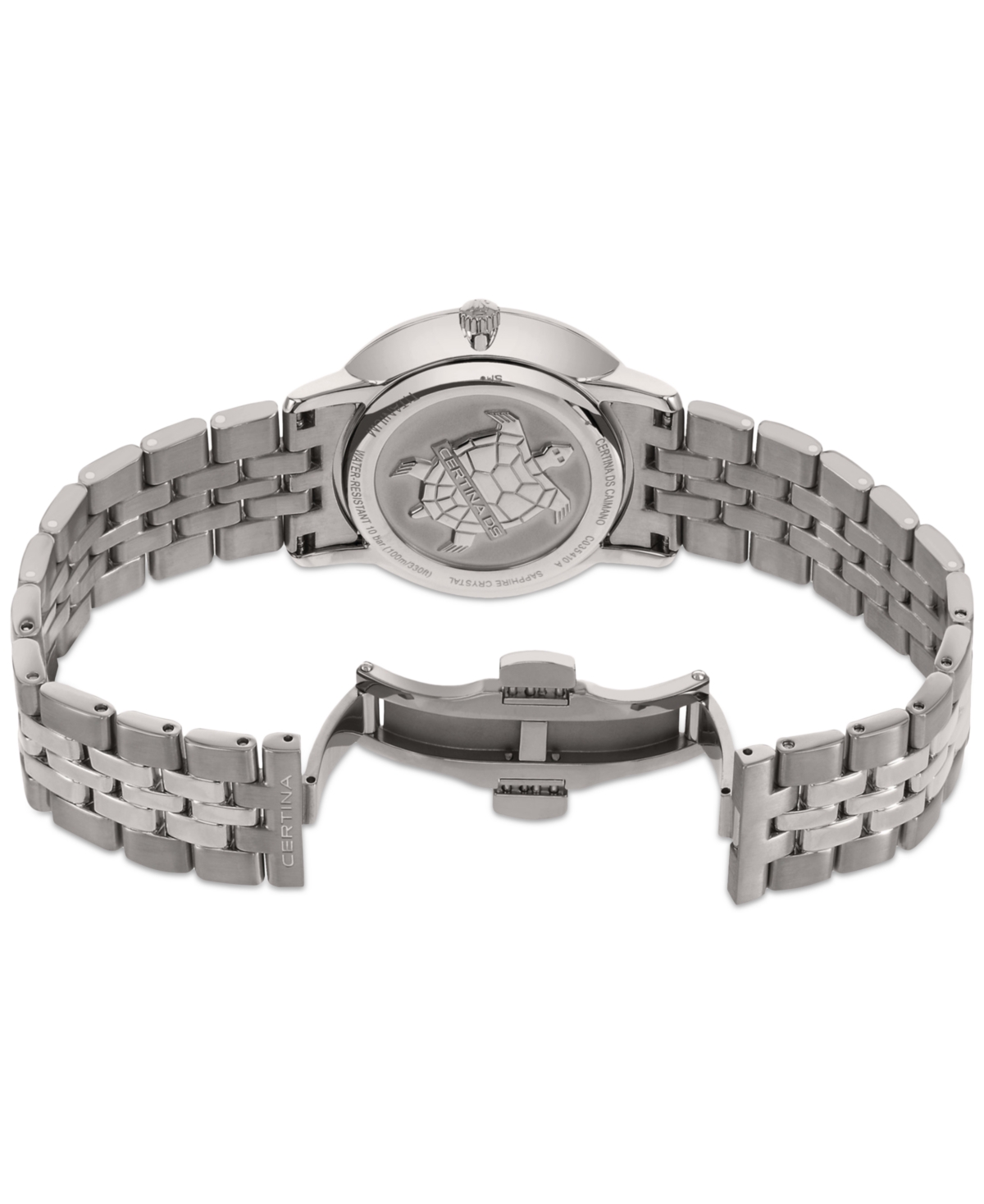 Shop Certina Unisex Swiss Ds Caimano Titanium Bracelet Watch 39mm In Grey