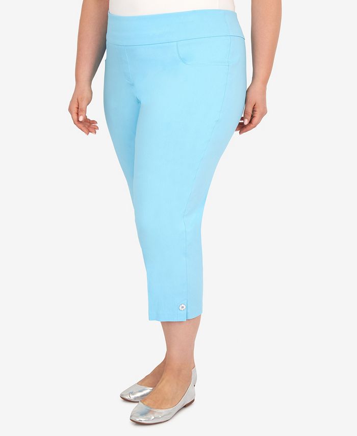 HEARTS OF PALM Plus Size Glow with The Flow Solid Capri Pants & Reviews