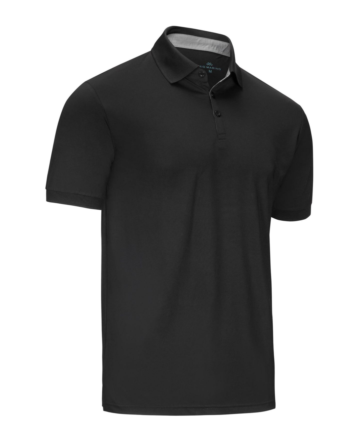 Мужские поло Mio Marino Lightweight Performance Stretch Golf Polo Shirt - 3 Pack, цвет: Чёрный / Бордовый — фото 10