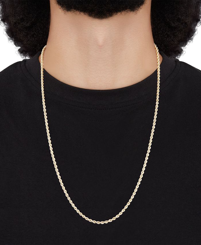 Macy's Glitter Rope Link 26" Chain Necklace (3mm) in 14k Gold Macy's