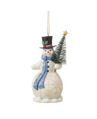 Jim Shore Snowman with Sisal Tree Ornament - Macy's