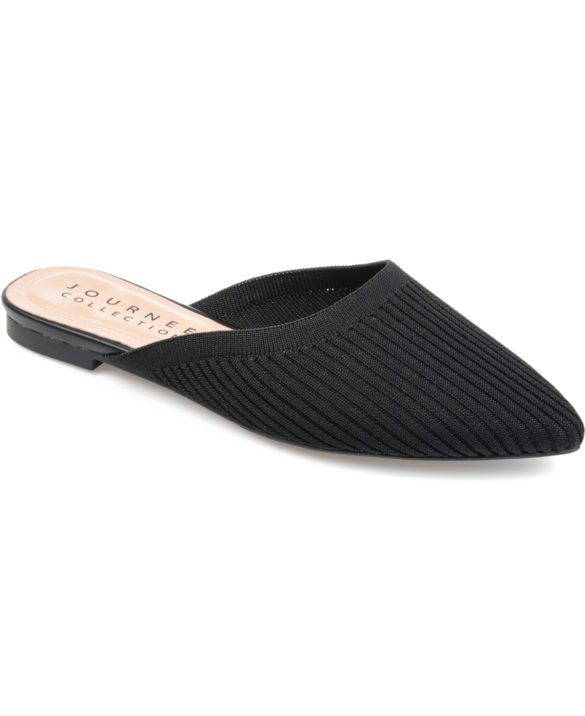 Shop Journee Collection Women's Aniee Knit Mules In Black- Knit Fabric