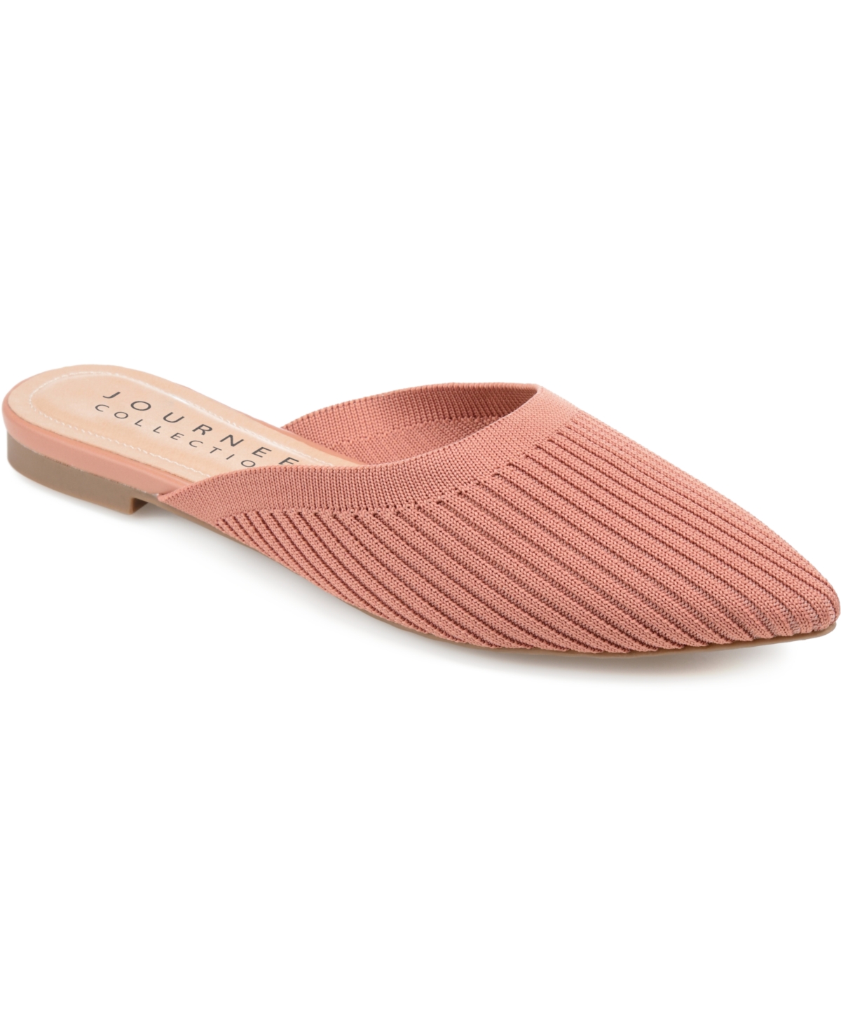 Shop Journee Collection Women's Aniee Knit Mules In Clay- Knit Fabric