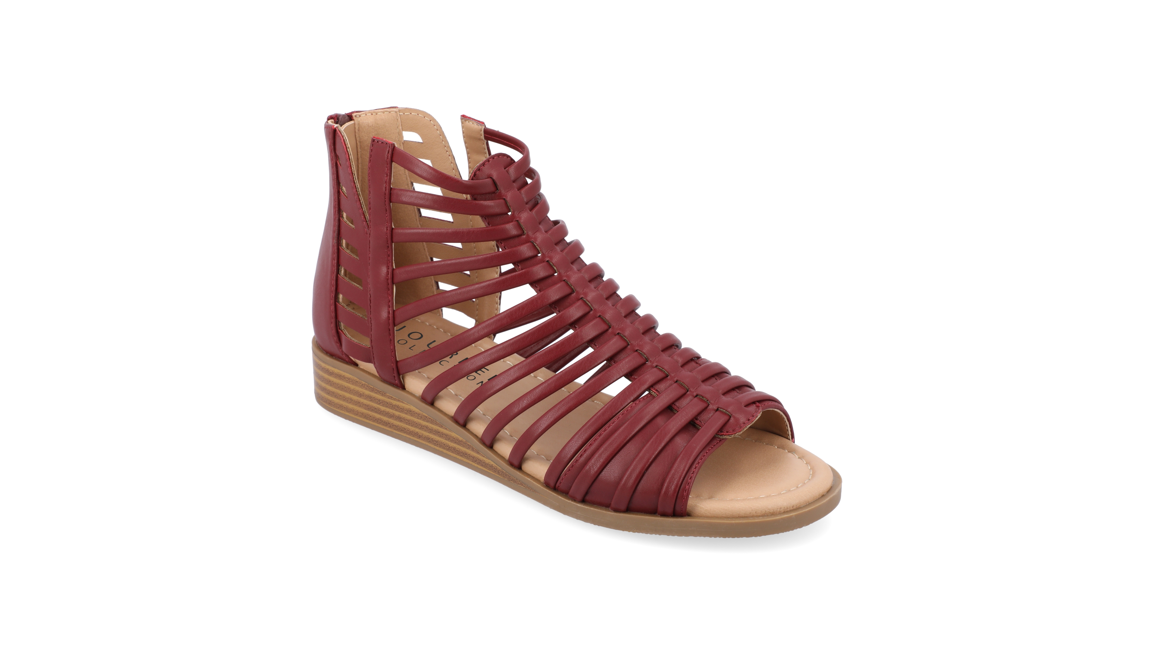Journee Collection Women's Delilah Gladiator Sliver Wedge Sandals