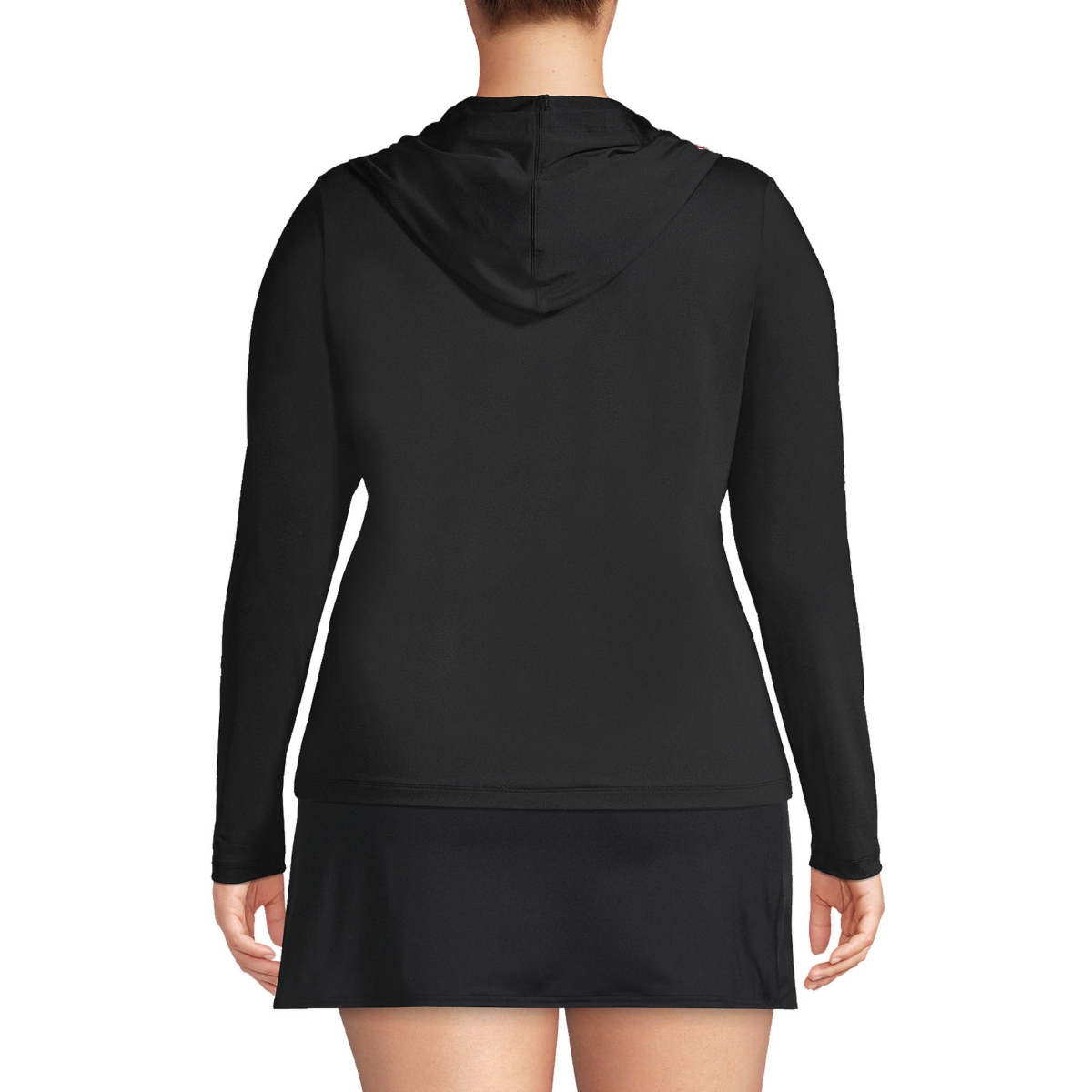 Lands' End Plus Size Long Sleeve Hooded Full Zip Upf 50 Rash Guard