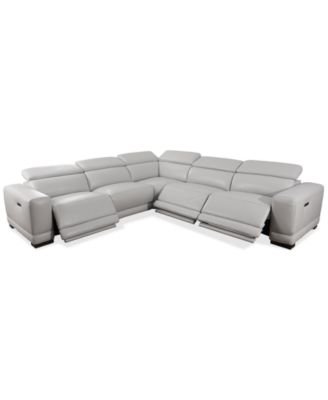 Macy's Krofton Beyond Leather Fabric Sectional Collection Created For Macys In Neutral