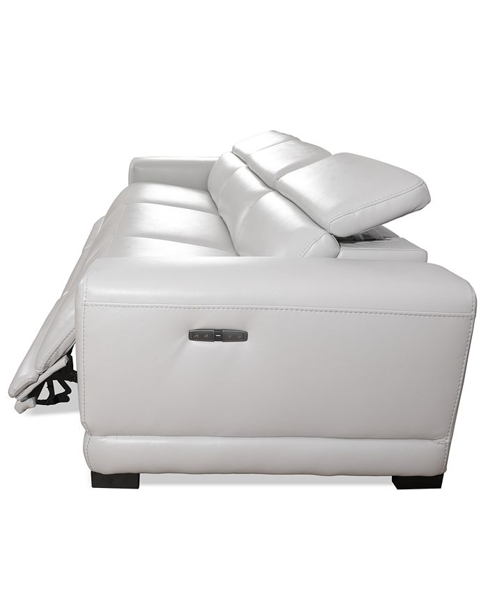 Furniture Krofton 3Pc. Beyond Leather Fabric Sofa with 3 Power Motion