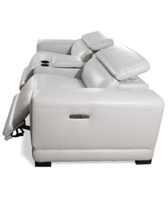 CLOSEOUT! Krofton 3-Pc. Beyond Leather Fabric Sofa with 2 Power Motion Recliners and 1 Console, Created for Macy's