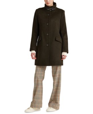 Lauren Ralph Lauren Women s Wool Blend Buckle Collar Coat Macy s