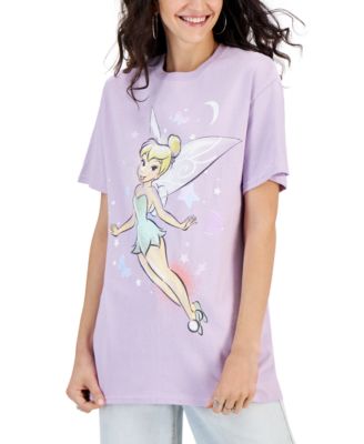 Disney - Juniors' Cotton Tinkerbell Graphic-Print Tee