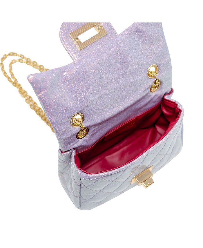 Tiny Treats Girl's Purple Classic Quilted Sparkle Mini Handbag - Macy's