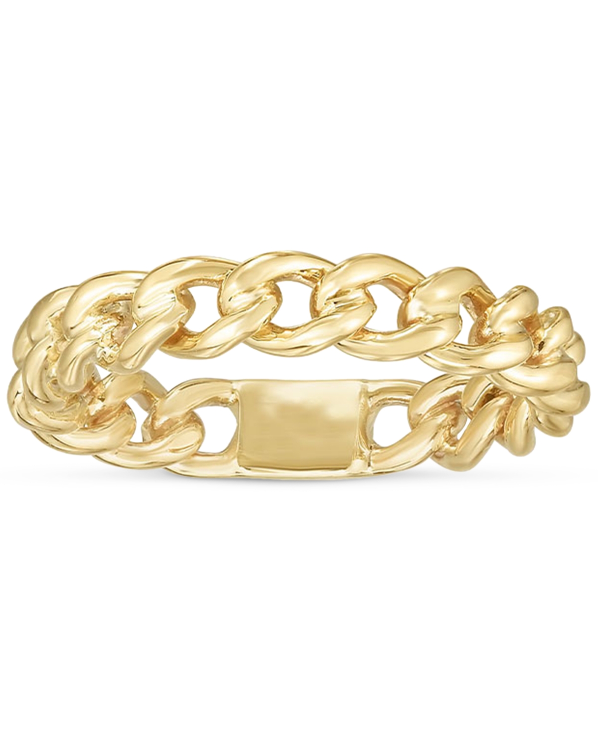 THE LOVERY CURB LINK CHAIN-STYLE STATEMENT RING IN 14K GOLD