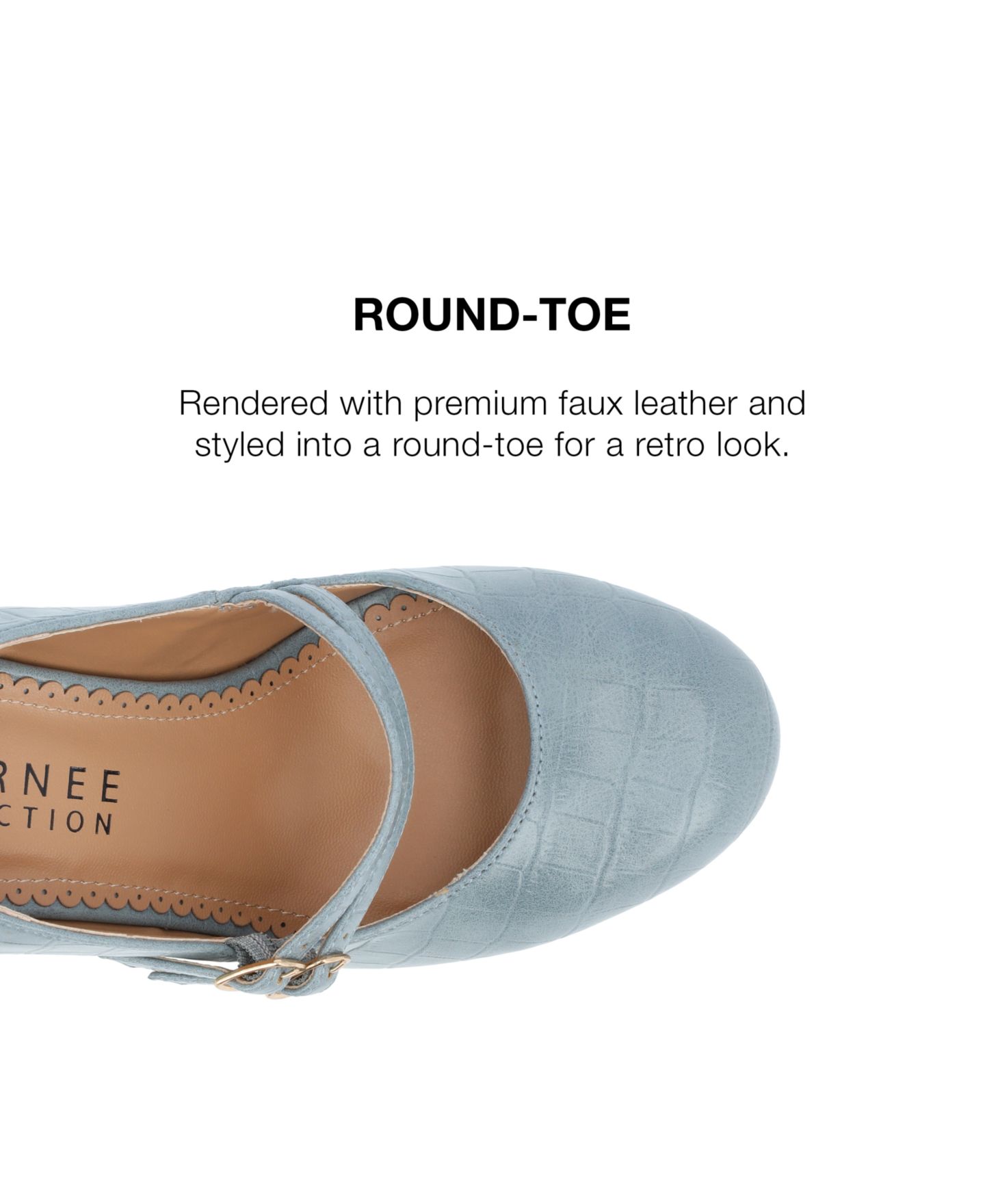 Женские туфли Journee Collection Windy Double Strap Mary Jane, цвет: Синий — фото 8